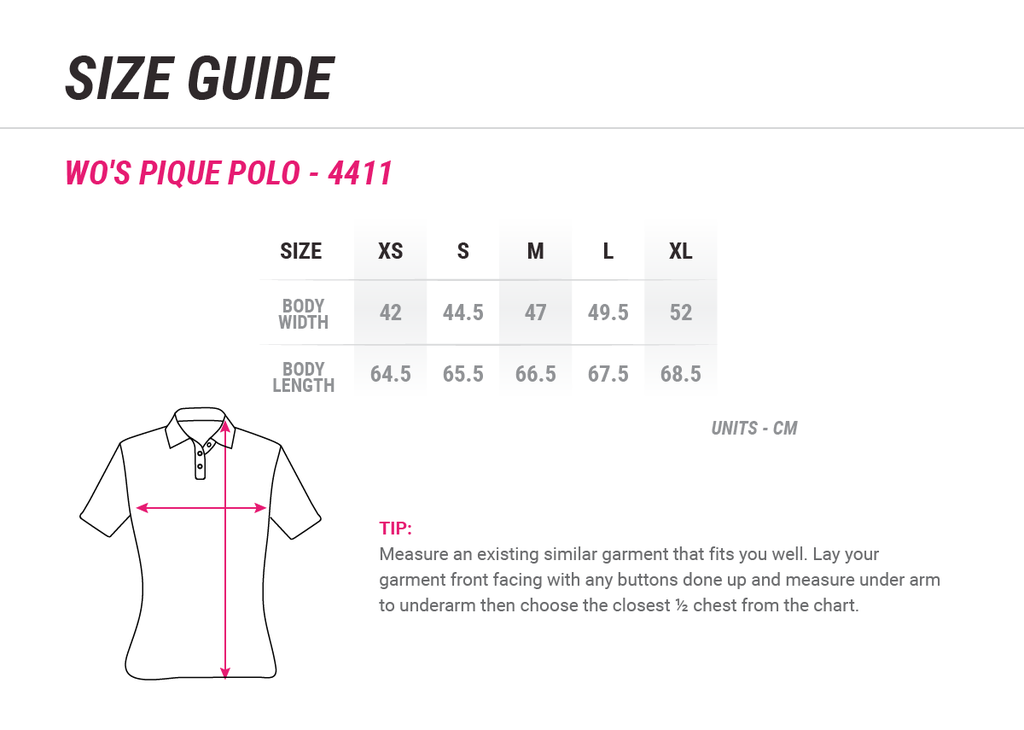 AS Colour Womens Pique Polo-4411 Navy (MOQ 2)