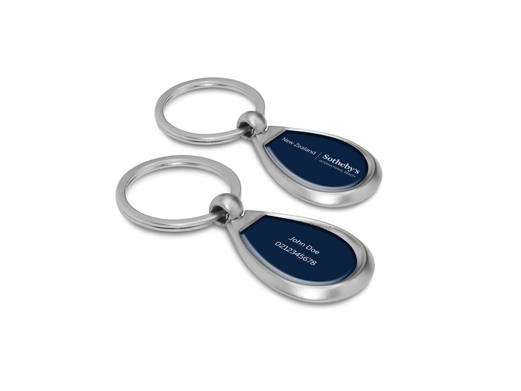 Sotheby's Personalised Drop Metal Keyring - Pack of 25